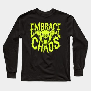 Possum Embrace Chaos, 90s Inspired Long Sleeve T-Shirt